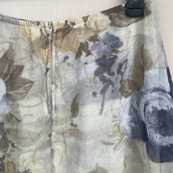 Vintage Y2K Abstract Floral Crackle Sheer Maxi Skirt Size S - Picture 2 of 5